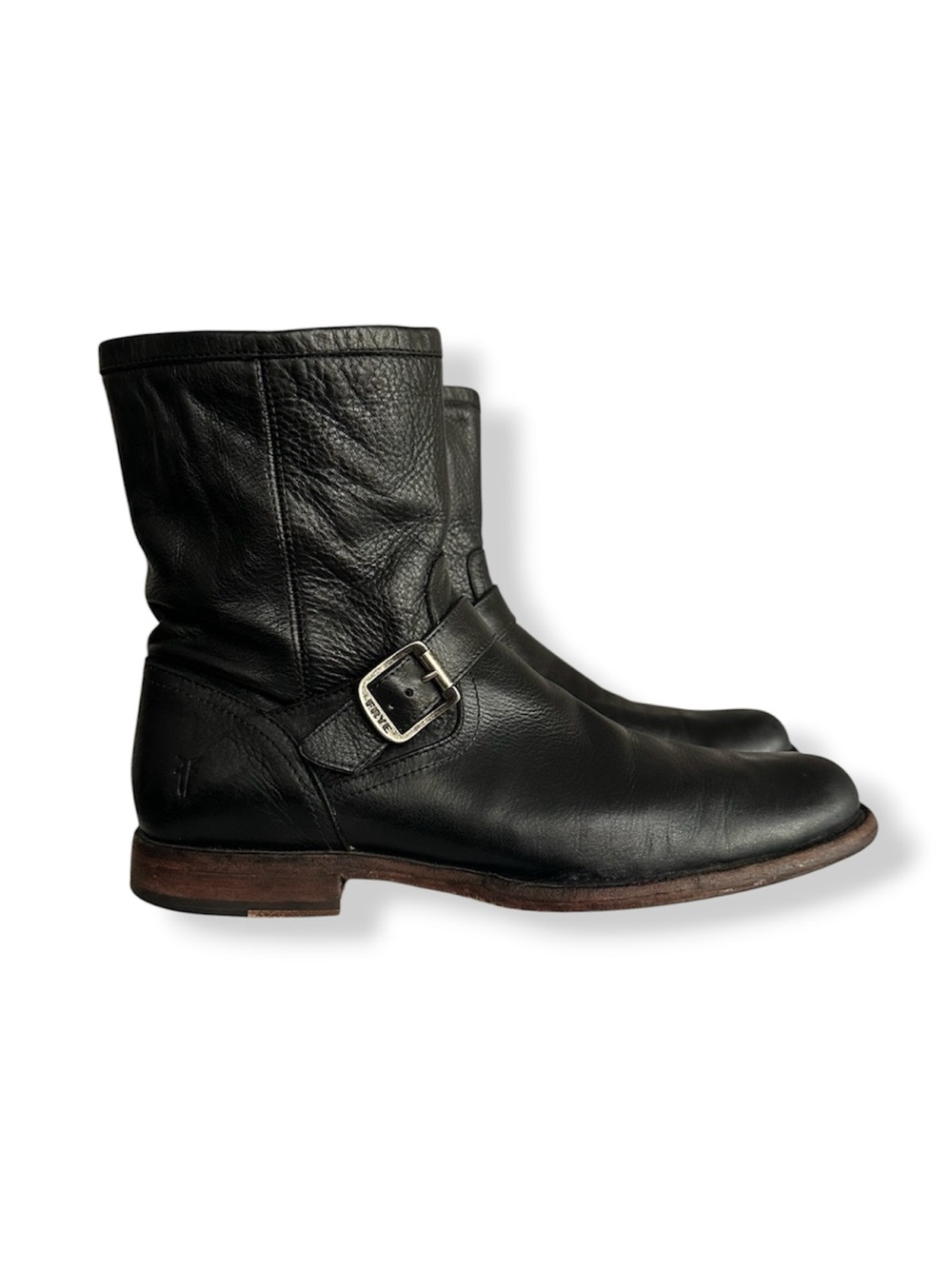 Frye Philip Inside Zip Leather Ankle Boot Black Mens Size 8D/Fits Womens 9.5-10
